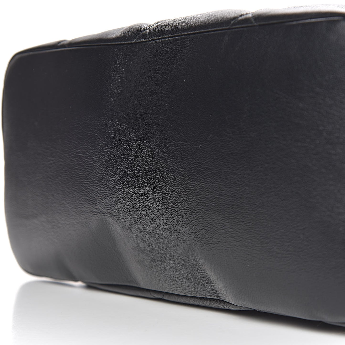 Lambskin Quilted Drawstring Backpack Black