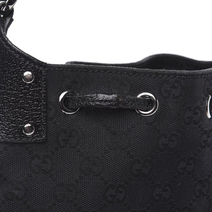 Gucci Monogram Drawstring Hobo Black 11 of 12