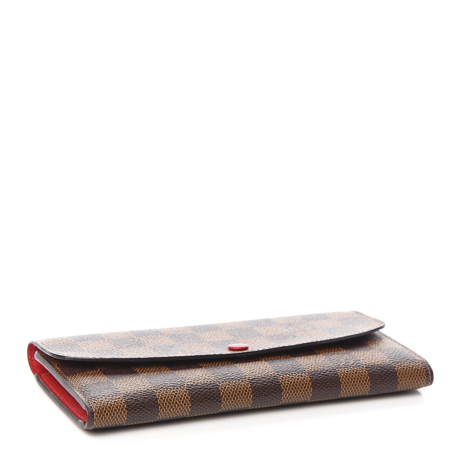 Louis Vuitton Damier Ebene Emilie Wallet Red 4 of 7