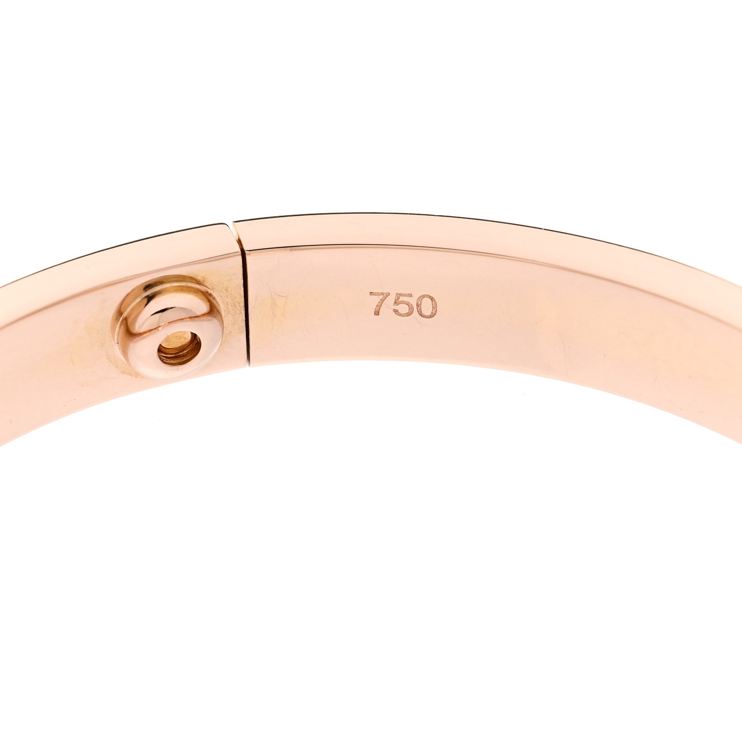 18K Pink Gold 4 Diamond LOVE Bracelet 17