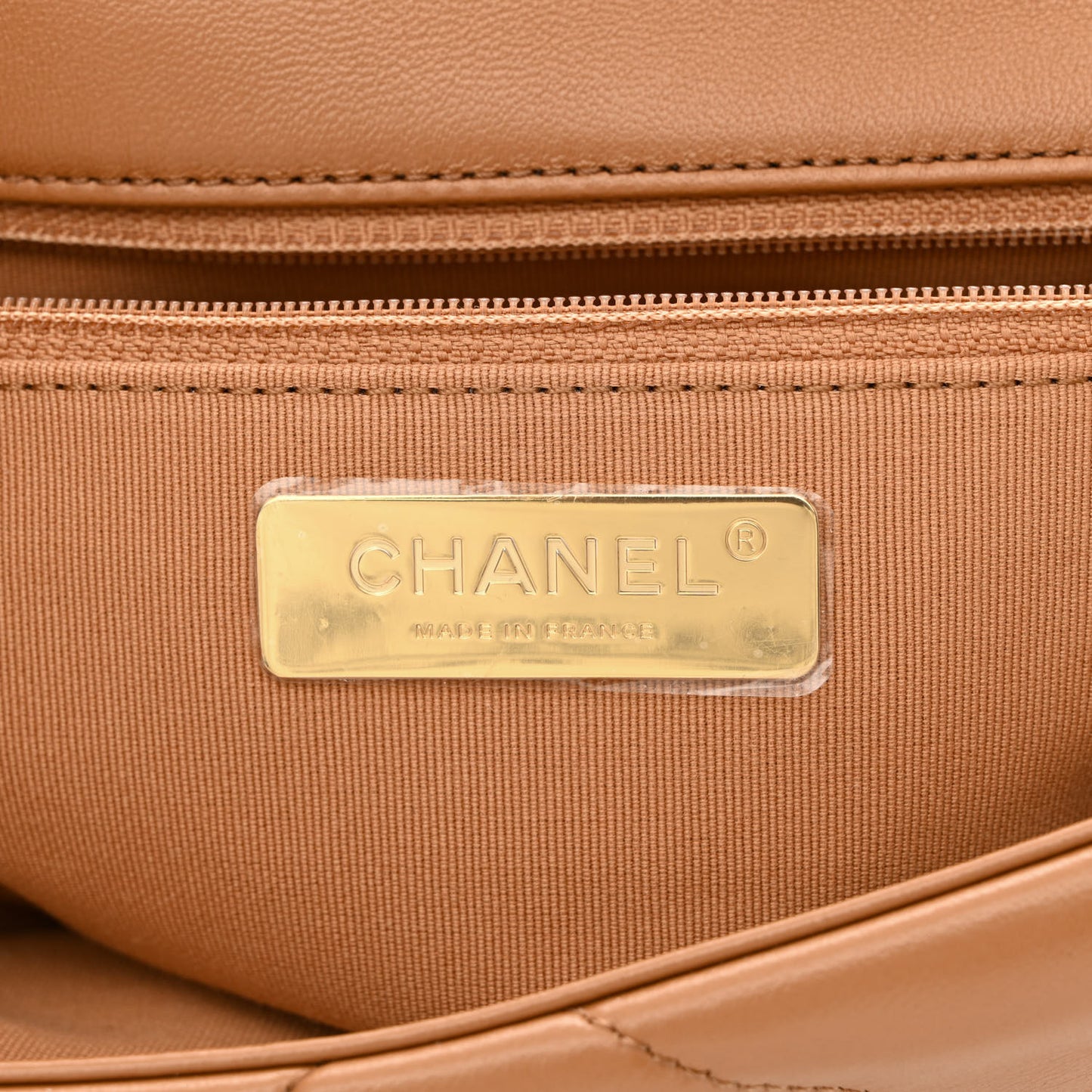 Lambskin Quilted Medium Chanel 19 Flap Brown