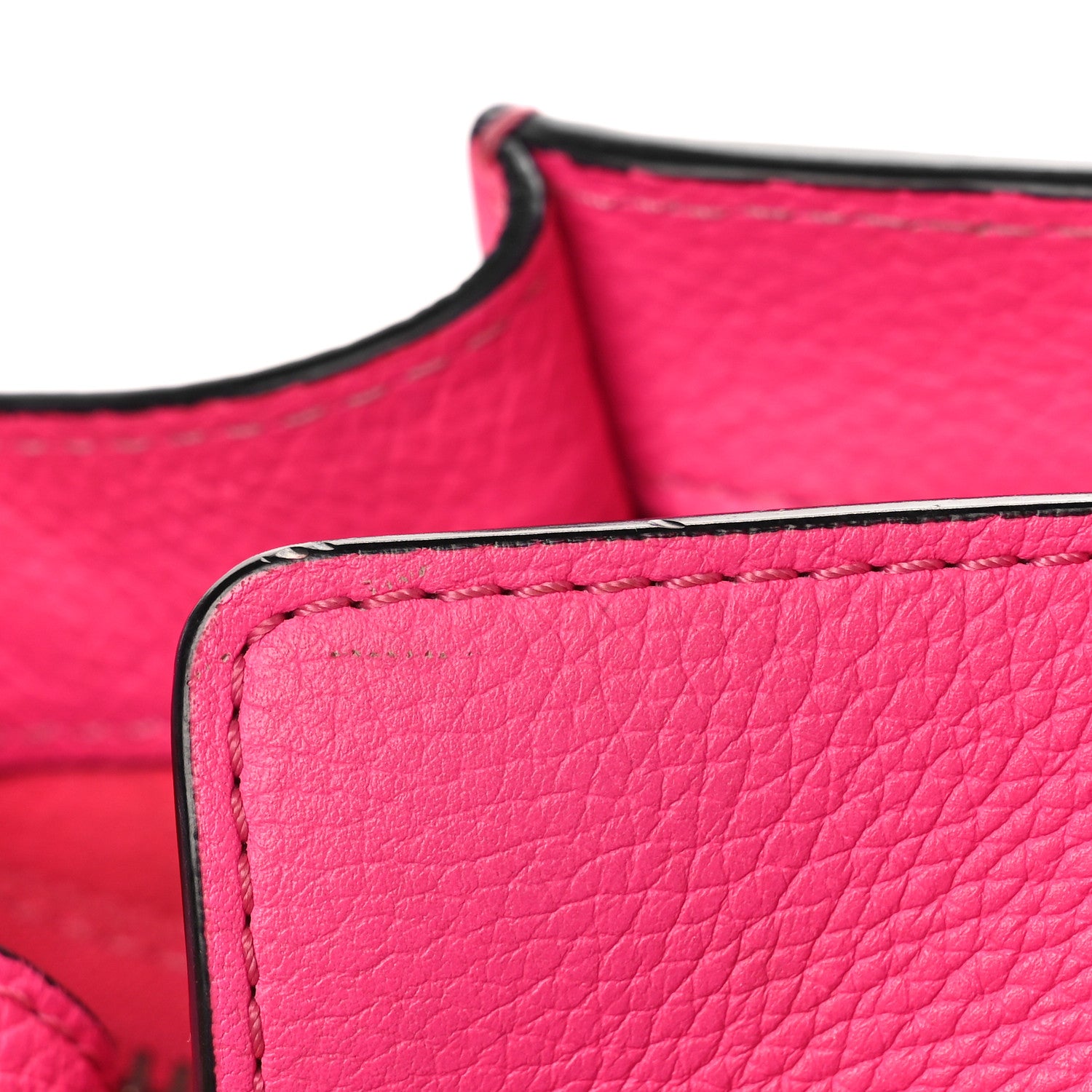 Celine Drummed Calfskin Mini Luggage Fluo Pink 15 of 18