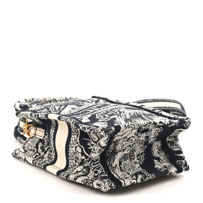 Christian Dior Canvas Toile de Jouy Reverse Embroidered Mini Book Tote Phone Bag  Blue 4 of 10
