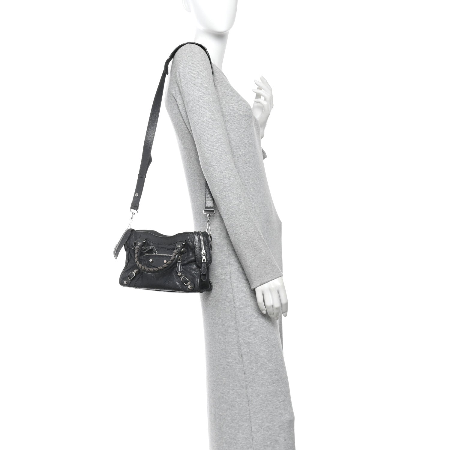 Balenciaga Agneau Giant 12 Silver Hardware Mini City Gris Fossile 2 of 11