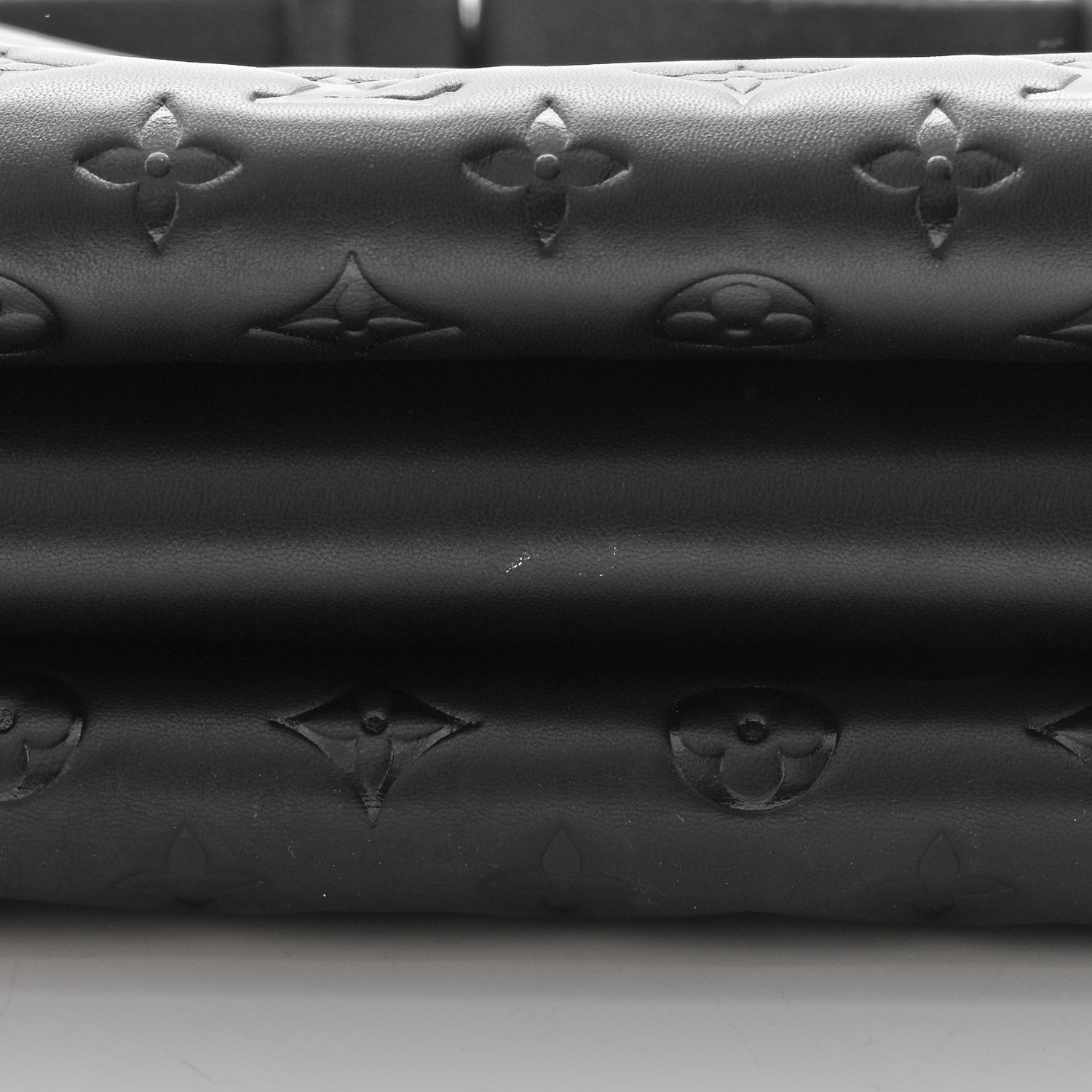 Louis Vuitton Lambskin Embossed Monogram Coussin MM Black 16 of 19