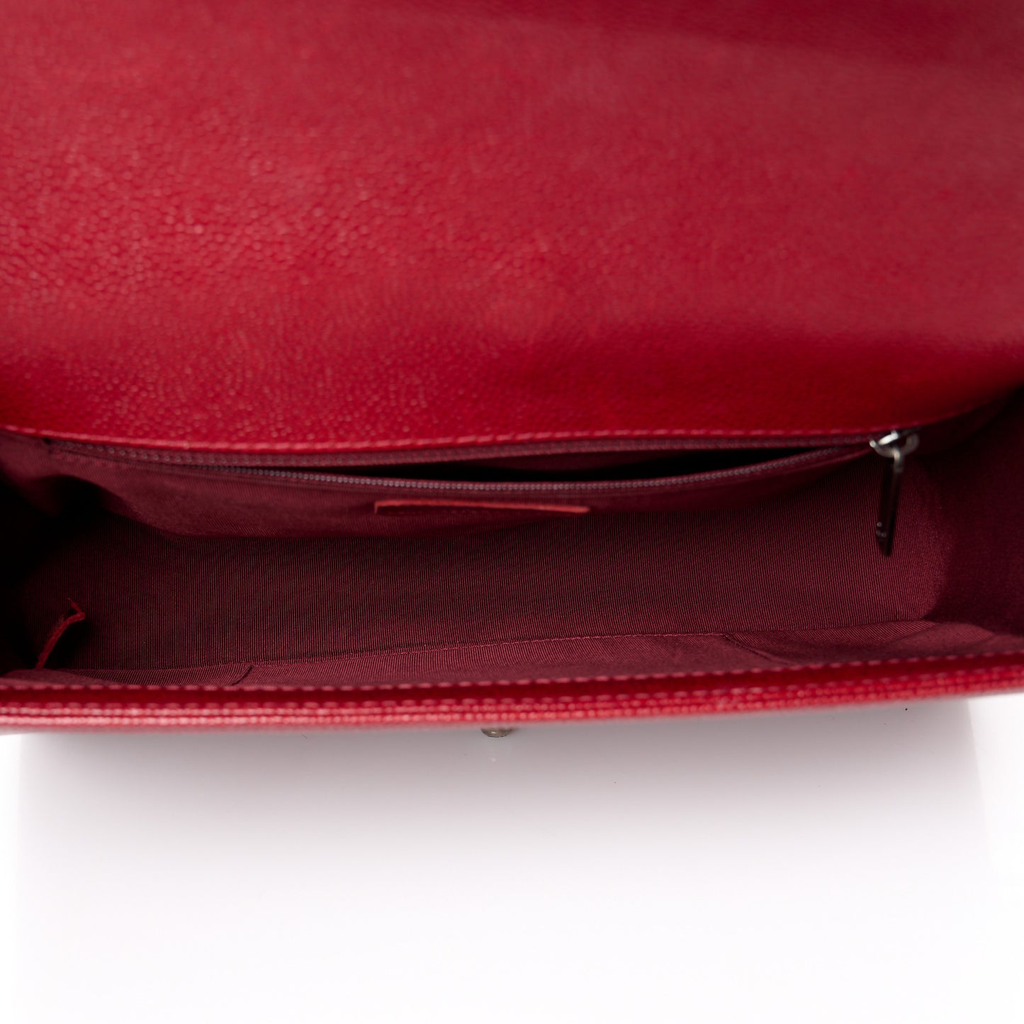 Caviar Quilted New Medium Boy Flap Dark Red