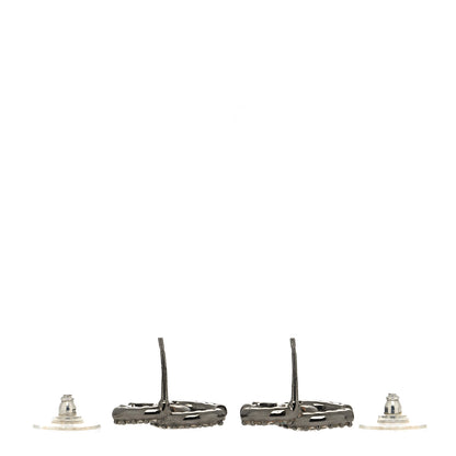 Chanel Crystal CC Earrings Silver 3 of 4