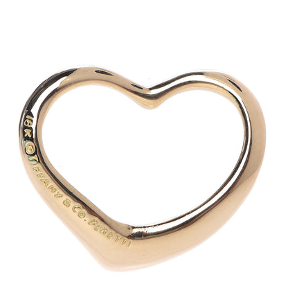 Tiffany 18K Yellow Gold Elsa Peretti Large Open Heart Pendant 1 of 4