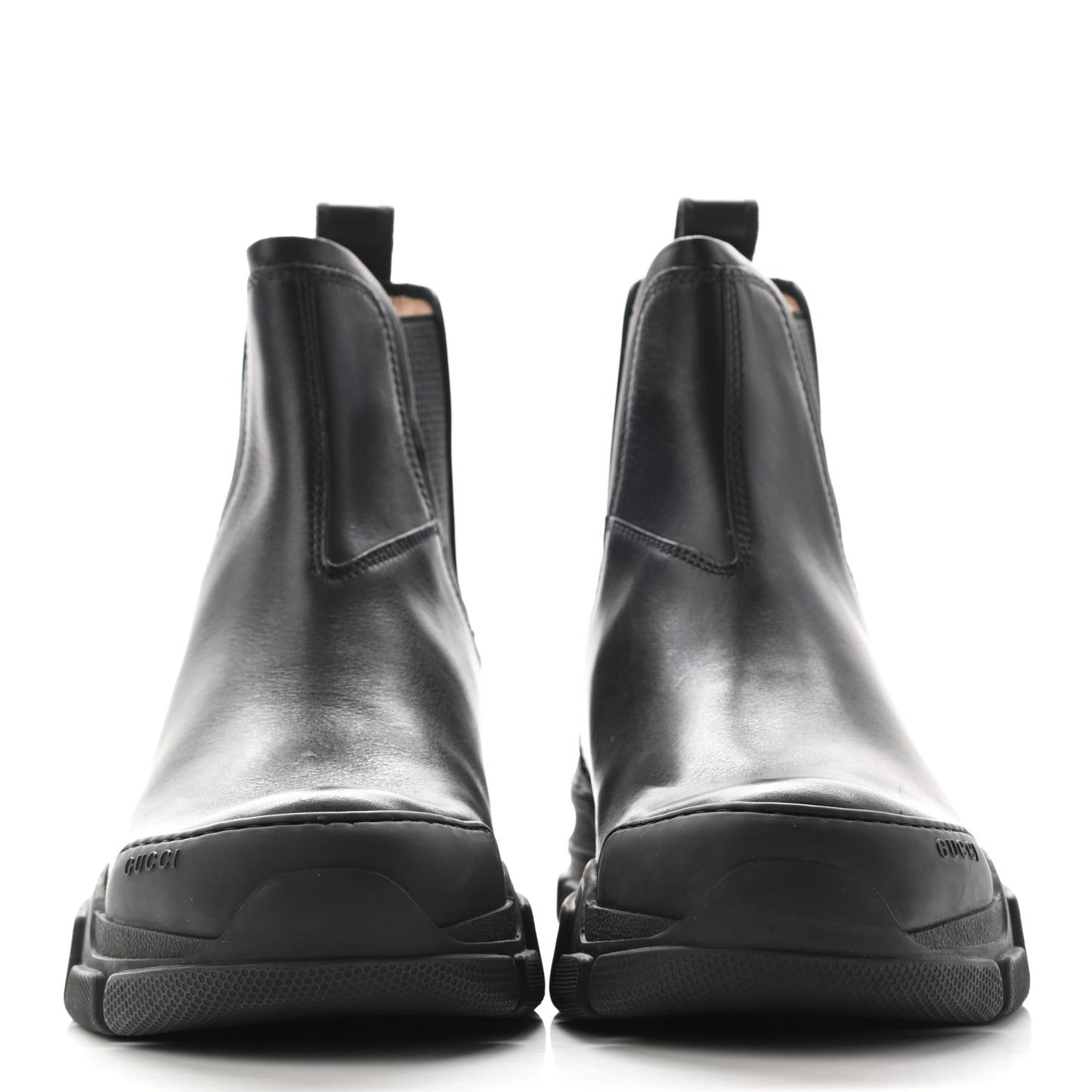 Calfskin Logo Ankle Boots 37 Black