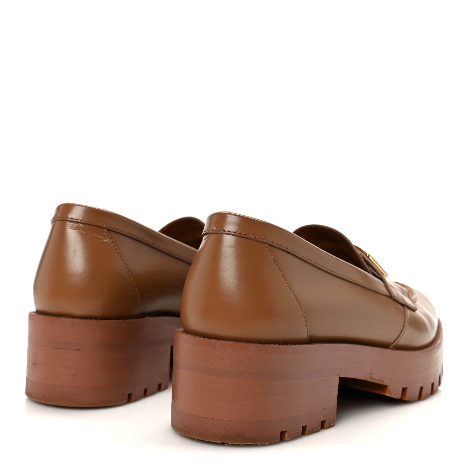 Chanel Calfskin Metal CC Loafers 40 Brown 5 of 8