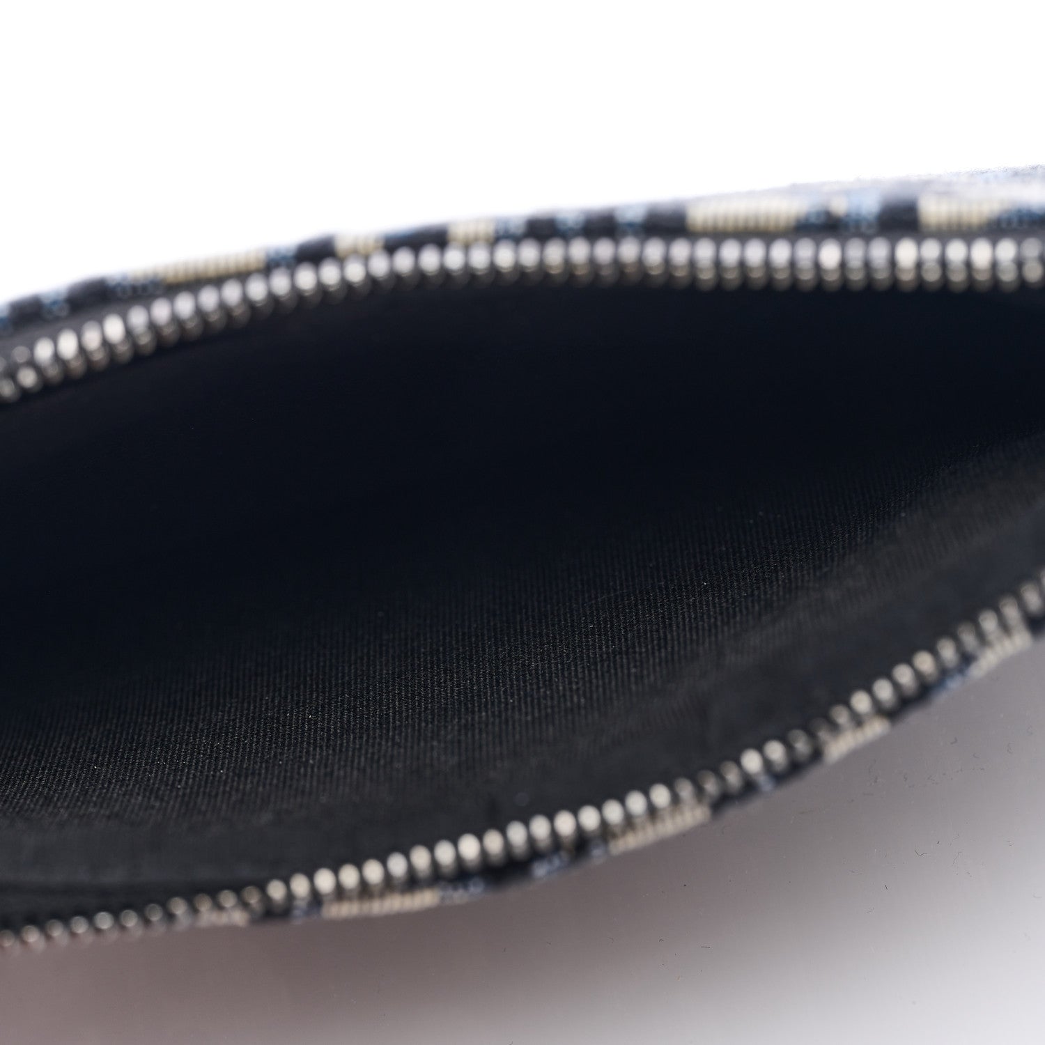 Christian Dior Oblique Zipped Pouch Clutch Blue 5 of 7