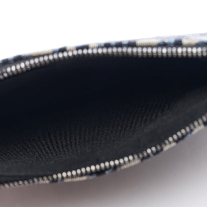 Christian Dior Oblique Zipped Pouch Clutch Blue 5 of 7