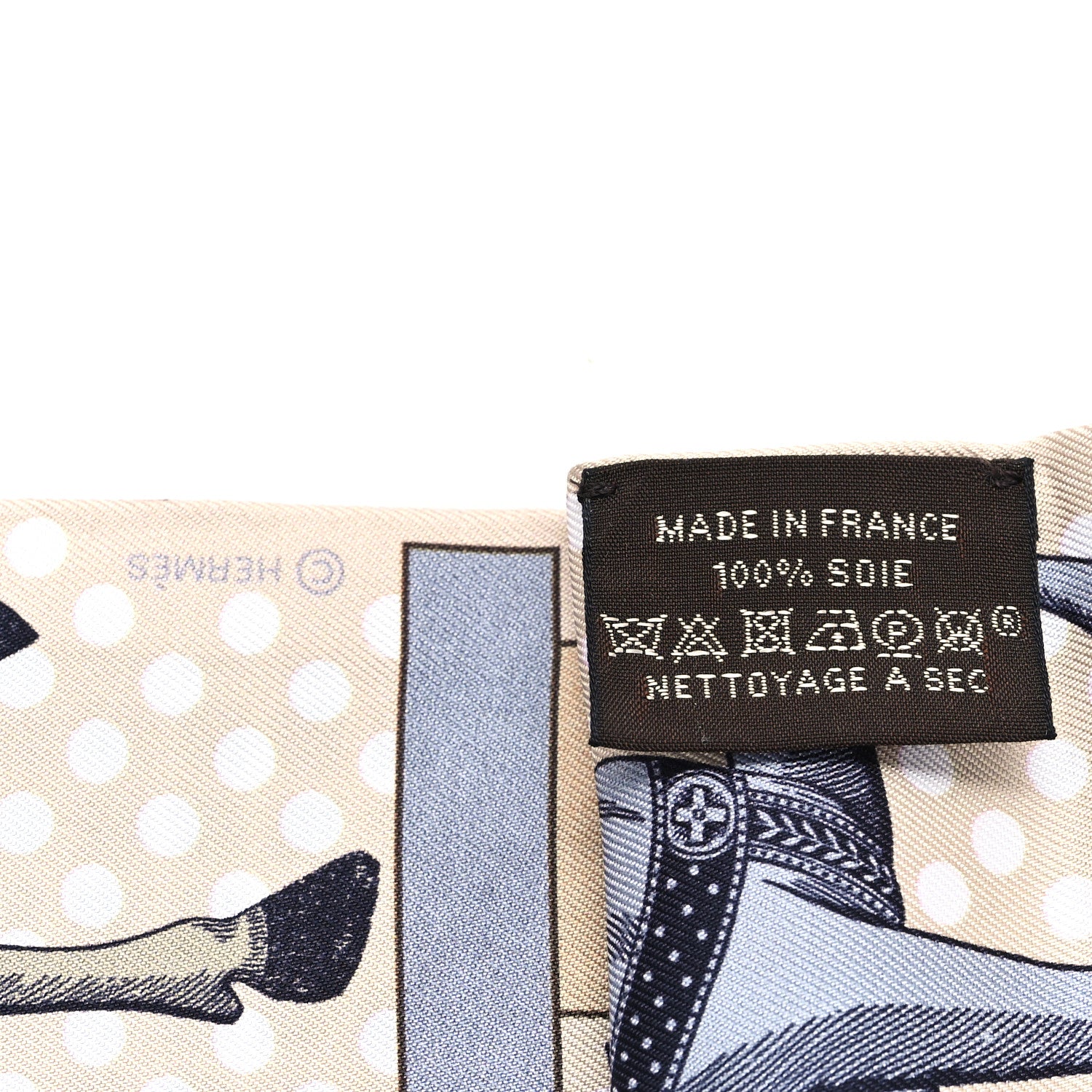 Hermes Silk Cavalier En Formes Twilly Beige Gris Terraco 3 of 3