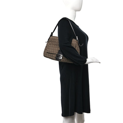 Fendi Zucchino Mama Baguette Mogano Panna Testa Di Moro 3 of 12