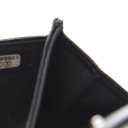 Chanel Patent CC Card Holder Black White 8 of 8