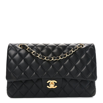 Chanel Lambskin Quilted Medium Double Flap Black 1 of 11