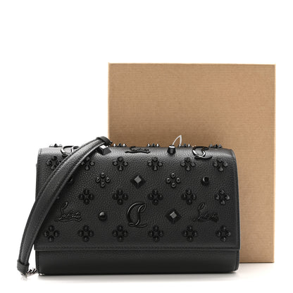 Christian Louboutin Calfskin Spikes Loubinthesky Paloma Clutch Black 11 of 11