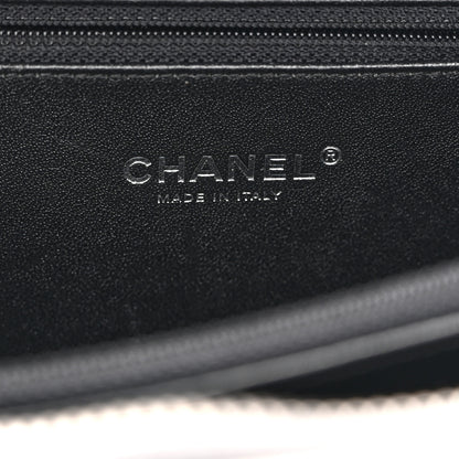 Chanel Metallic Caviar Quilted Medium CC Filigree Vanity Case Dark Silver 6 of 10