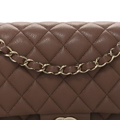 Chanel Caviar Quilted Medium Double Flap Brown 8 of 10