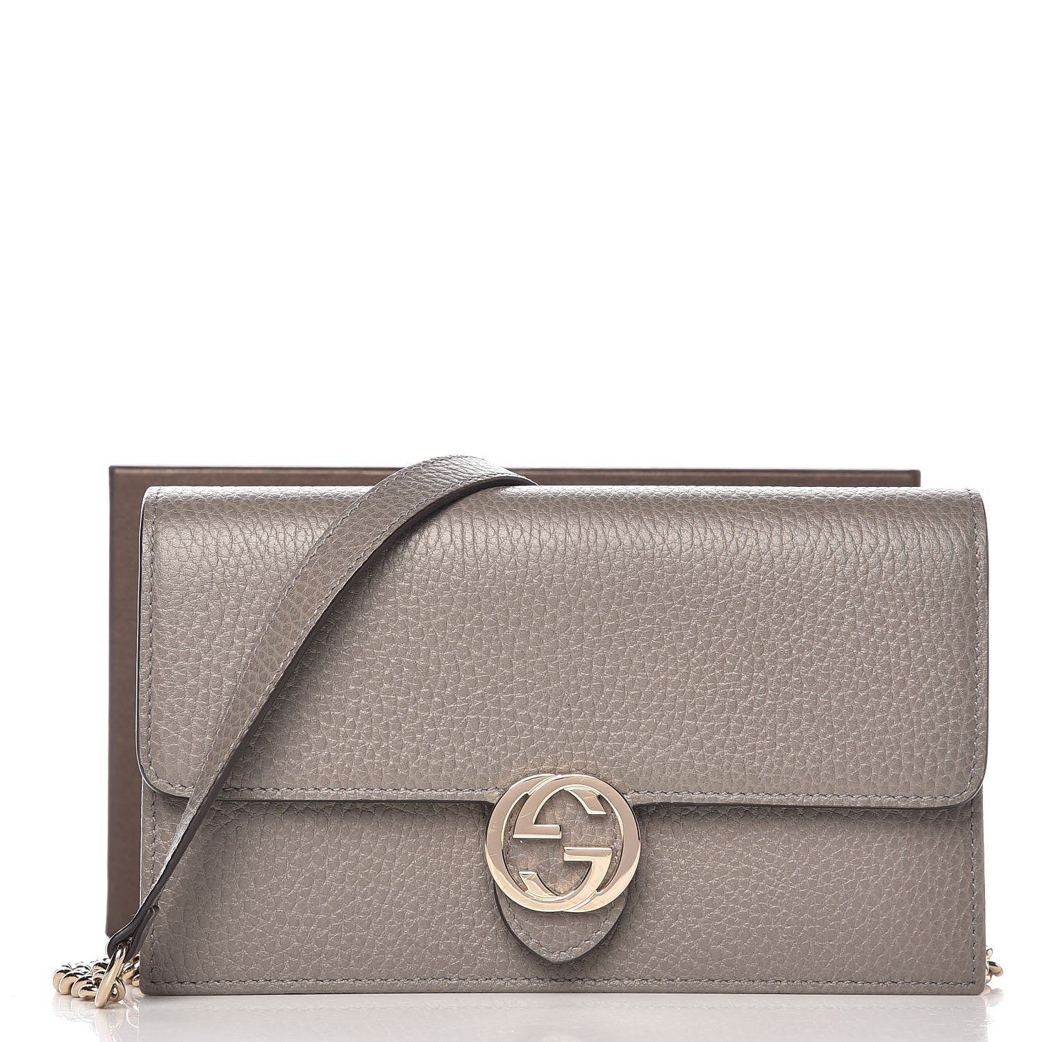 Gucci Dollar Calfskin Interlocking G Chain Wallet Loess 8 of 8