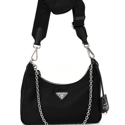 Prada Nylon Re-Edition 2005 Shoulder Bag Black 7 of 9