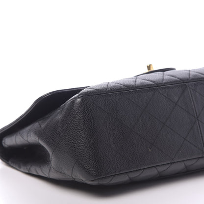 Chanel Caviar Quilted Jumbo Single Flap Black 11 of 12