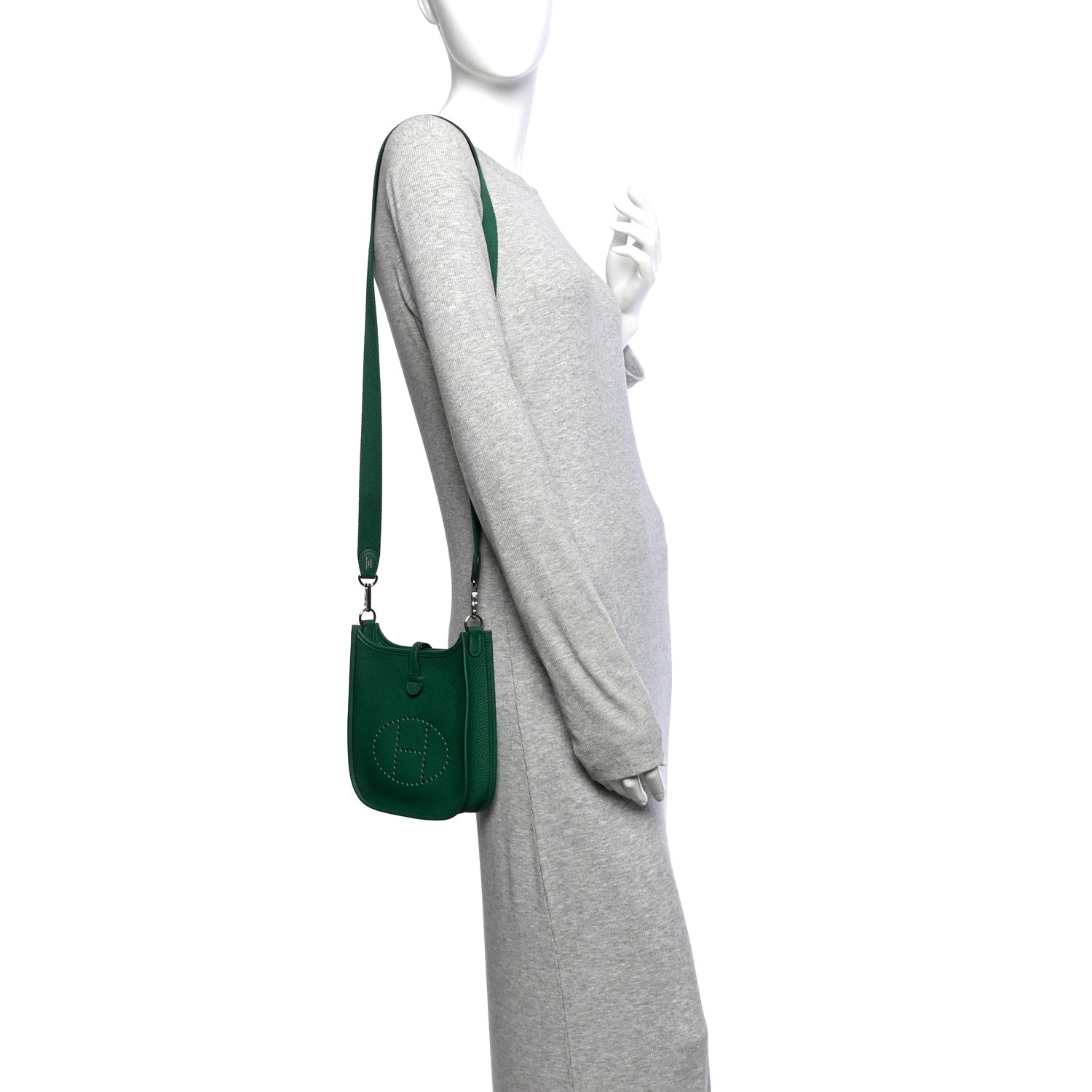 Hermes Taurillon Clemence Evelyne TPM Vert Vertigo 2 of 11