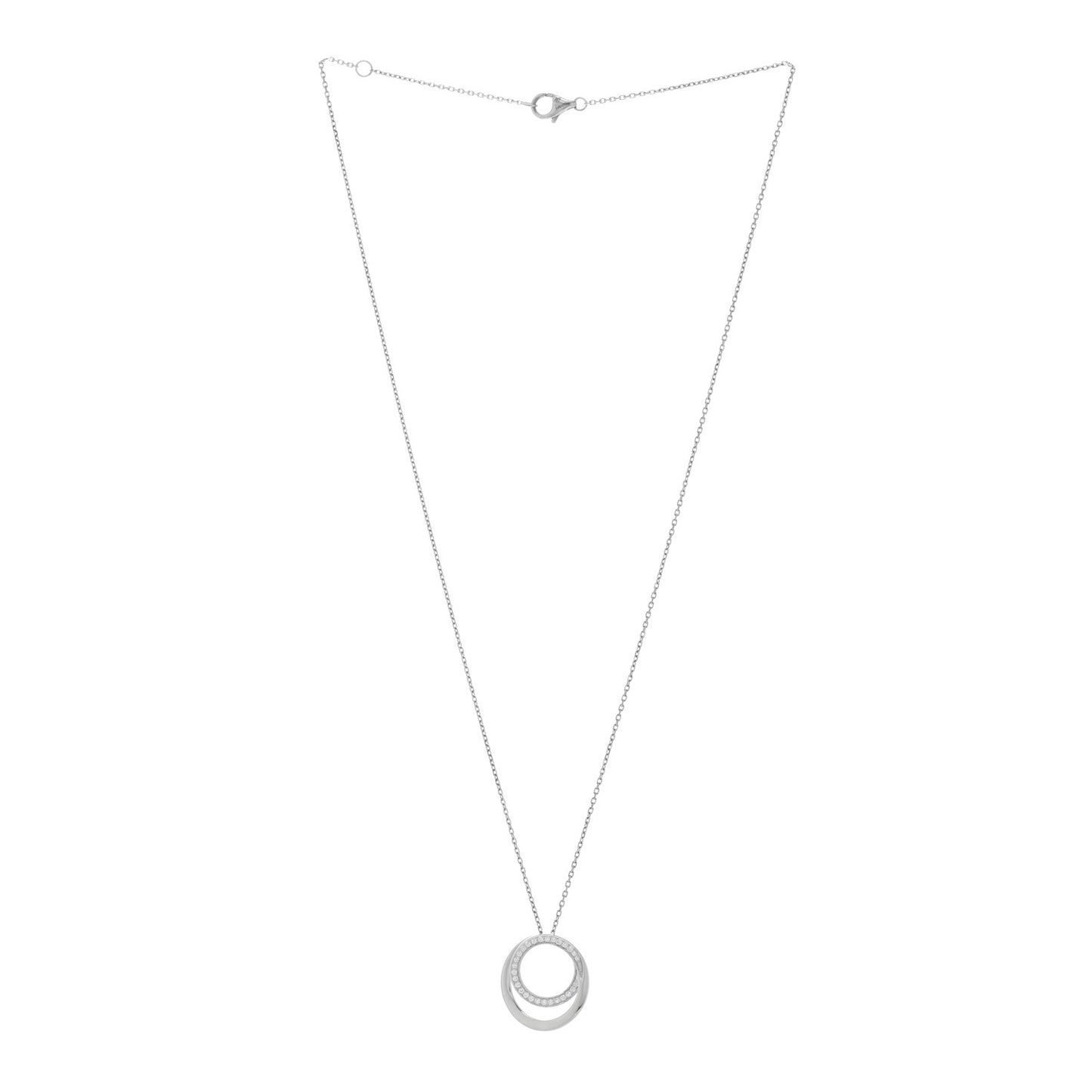18K White Gold Diamond Etincelle De Cartier Pendant Necklace