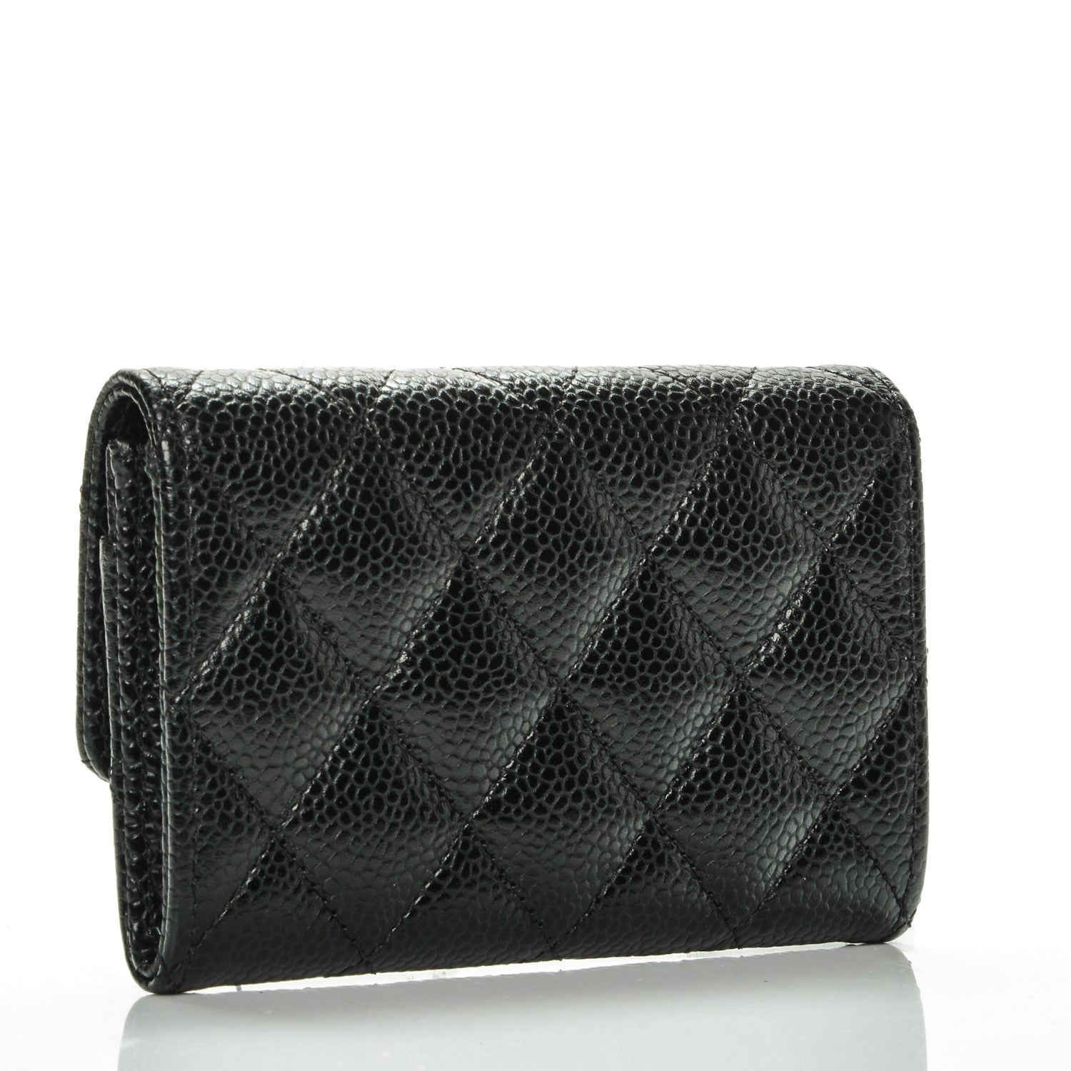 Chanel Caviar Quilted Flap Card Holder Black 3 of 8