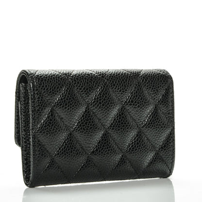 Chanel Caviar Quilted Flap Card Holder Black 3 of 8