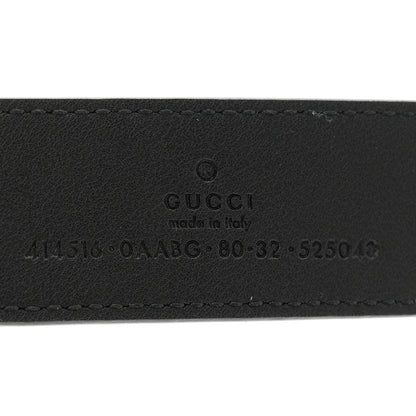 Gucci Calfskin Double G 30mm Belt 80 32 Black 3 of 5