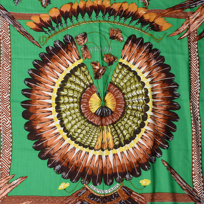 Hermes Cashmere Silk Brazil Shawl GM 140 1 of 7