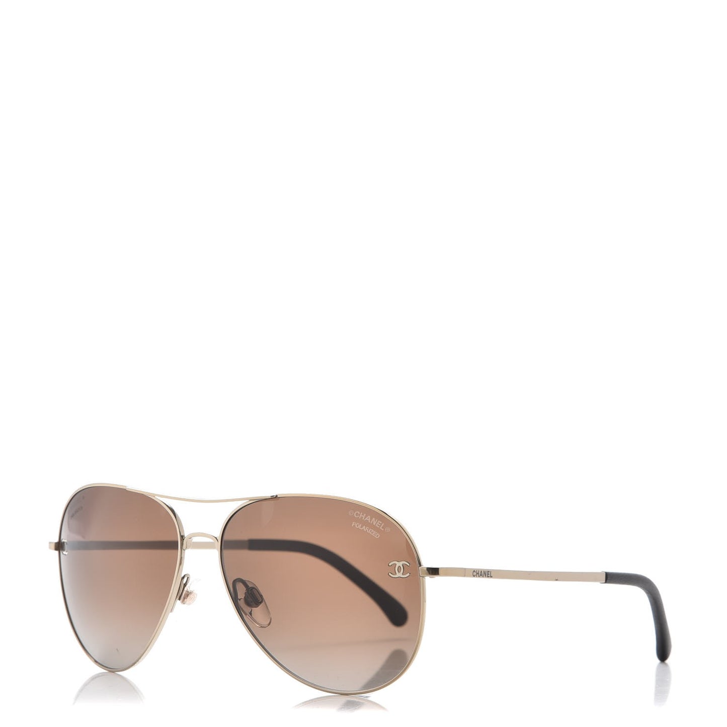 Polarized CC Aviator Sunglasses 4189-T-Q Pale Gold