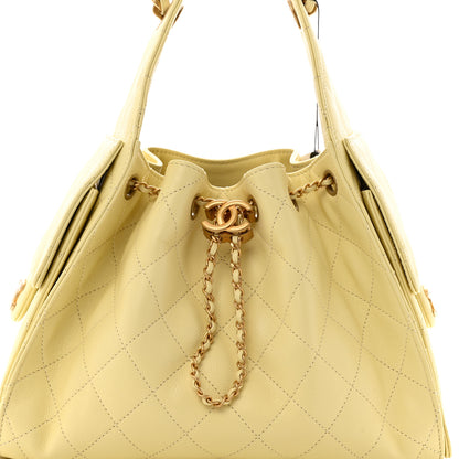 Chanel Caviar Quilted Small Chanel 25 Handbag Light Yellow 8 of 10