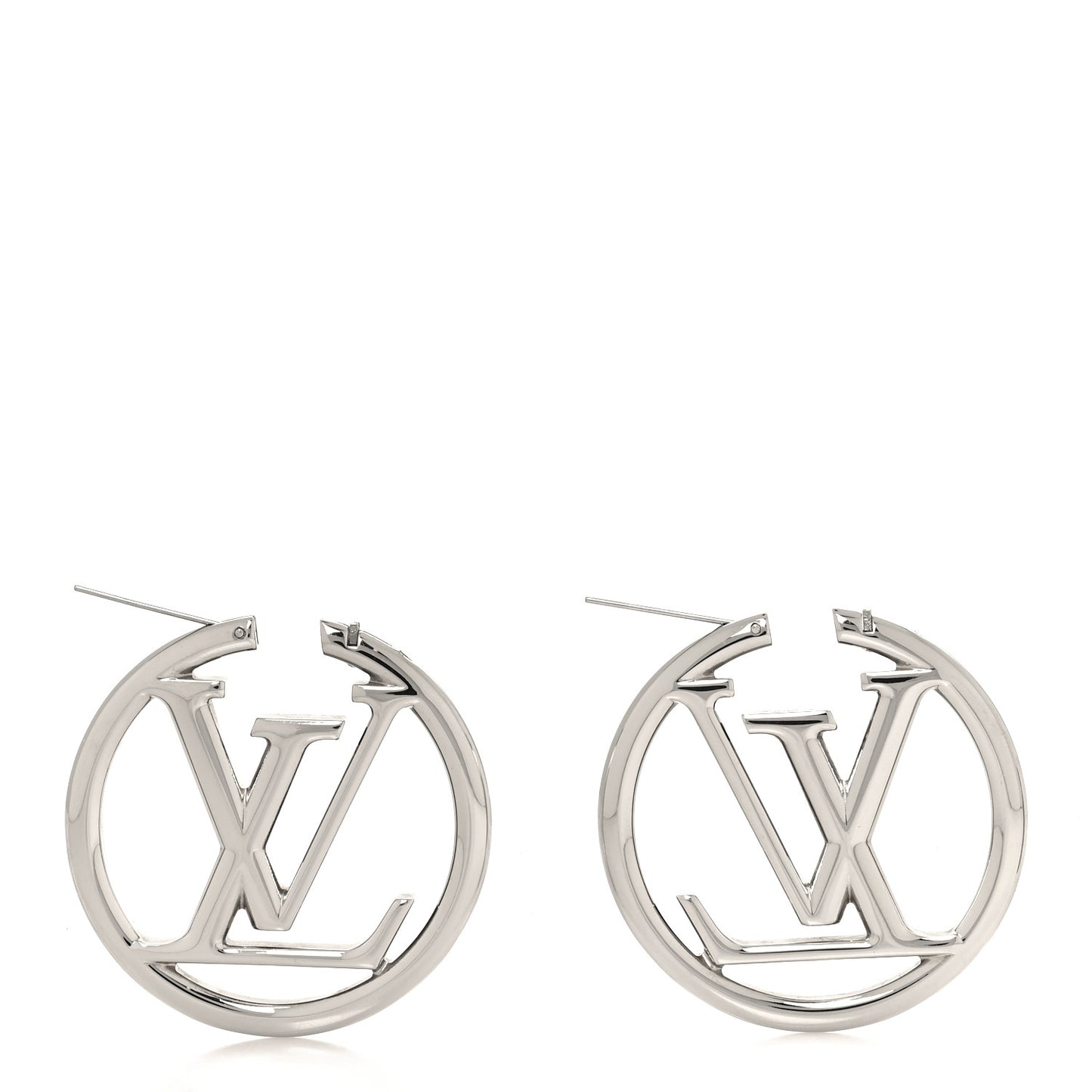 Palladium Louise Hoop Earrings Silver