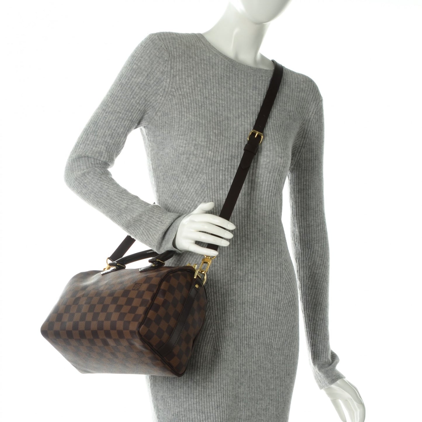 Damier Ebene Speedy Bandouliere 25