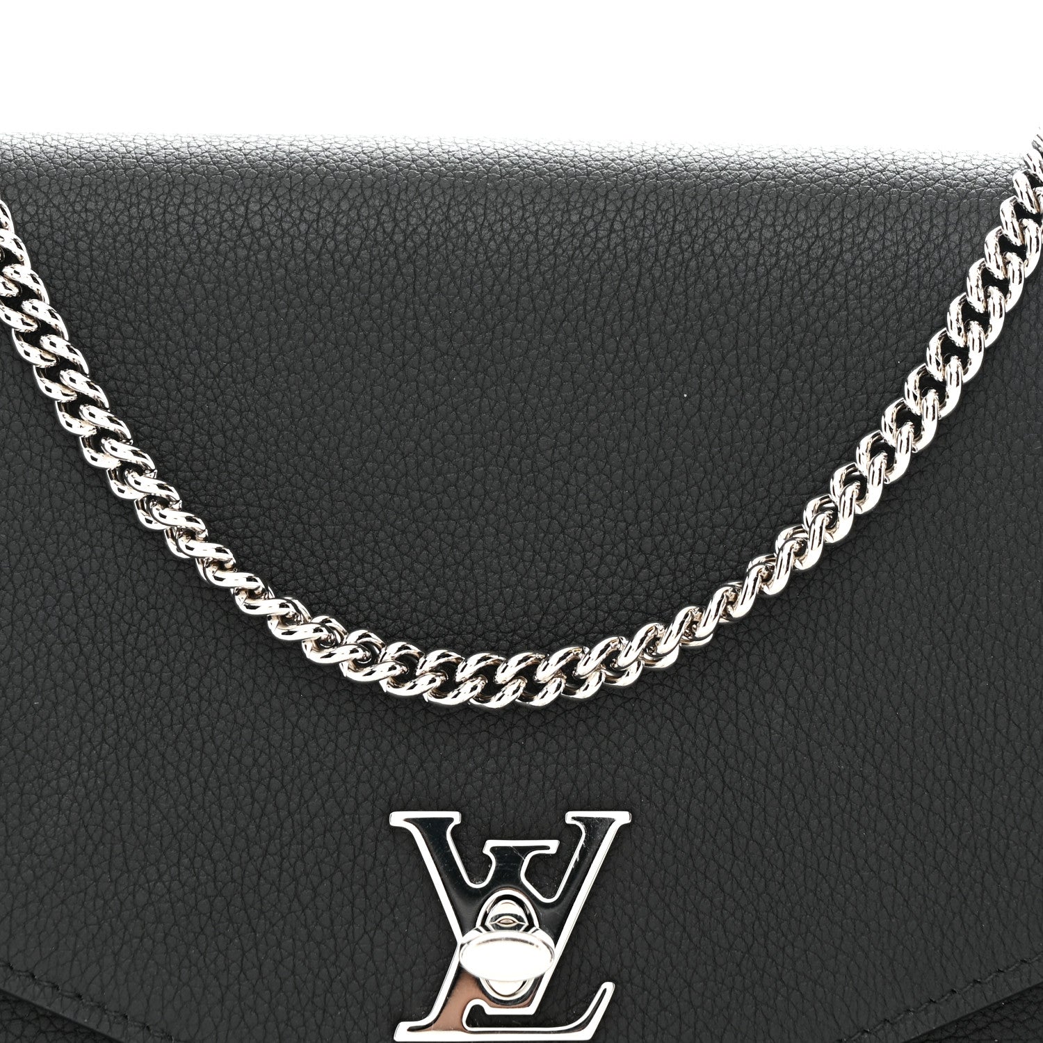 Louis Vuitton Soft Calfskin My Lockme Chain Pochette Black 12 of 17