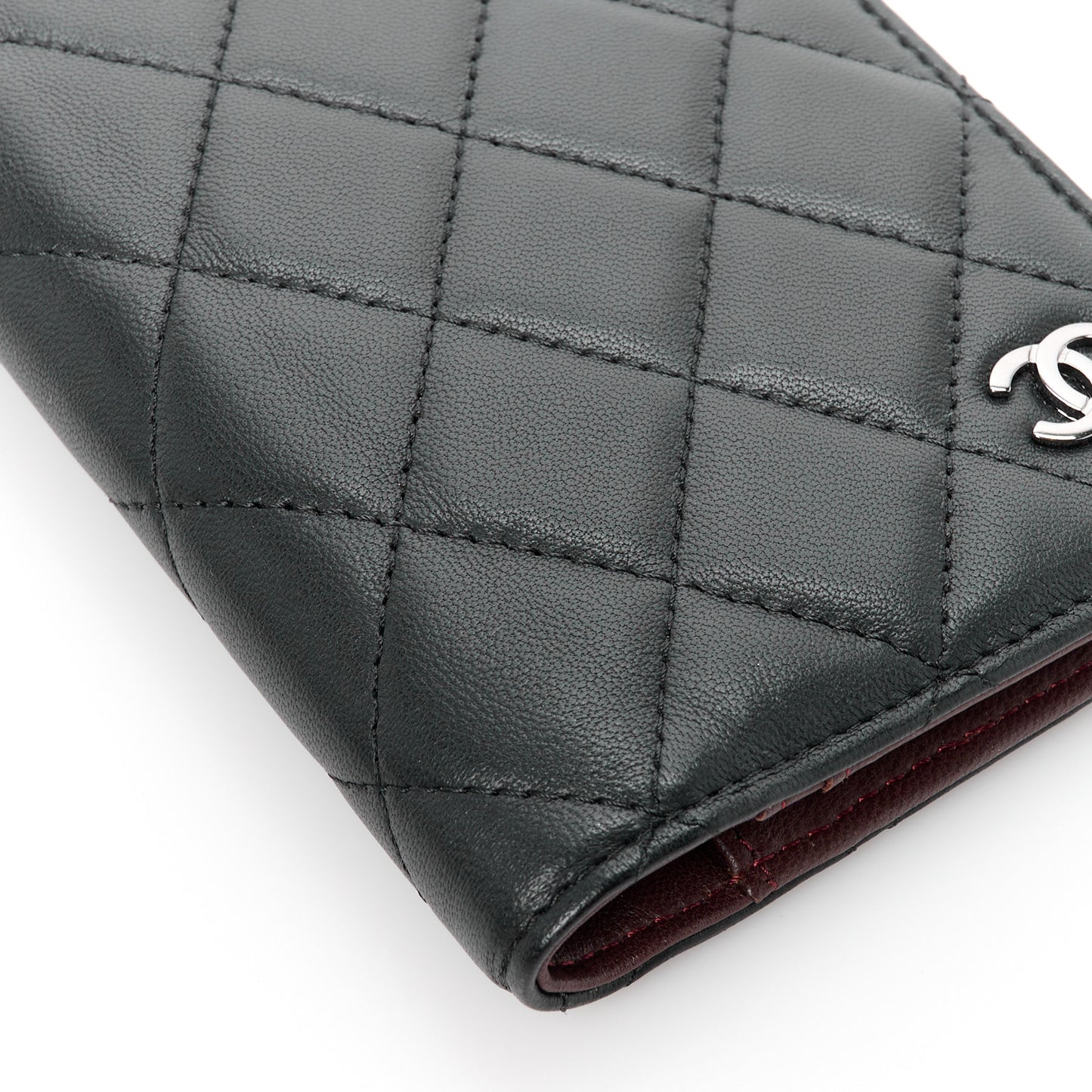 Lambskin Quilted Small Agenda Cover Black