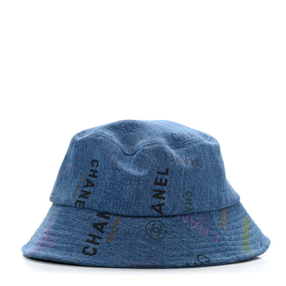 Chanel Denim Mood Cloche Bucket Hat S Blue 1 of 8
