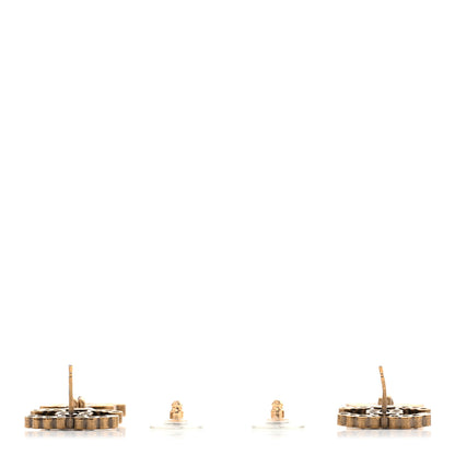 Chanel Metal Crystal City of Lights No 5 Drop Earrings Gold 3 of 5