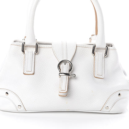 Burberry Grainy Calfskin Top Handle Bag White 6 of 8