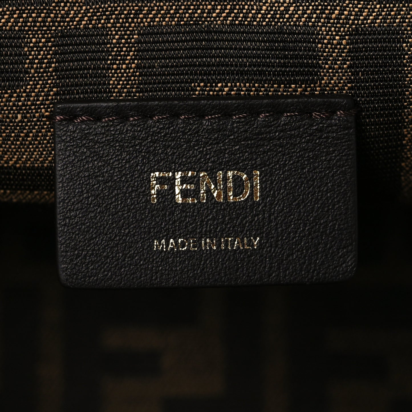 Shiny Nappa Small Fendi First Black