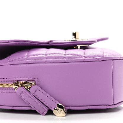 Chanel Lambskin Quilted CC In Love Heart Bag Purple 9 of 11