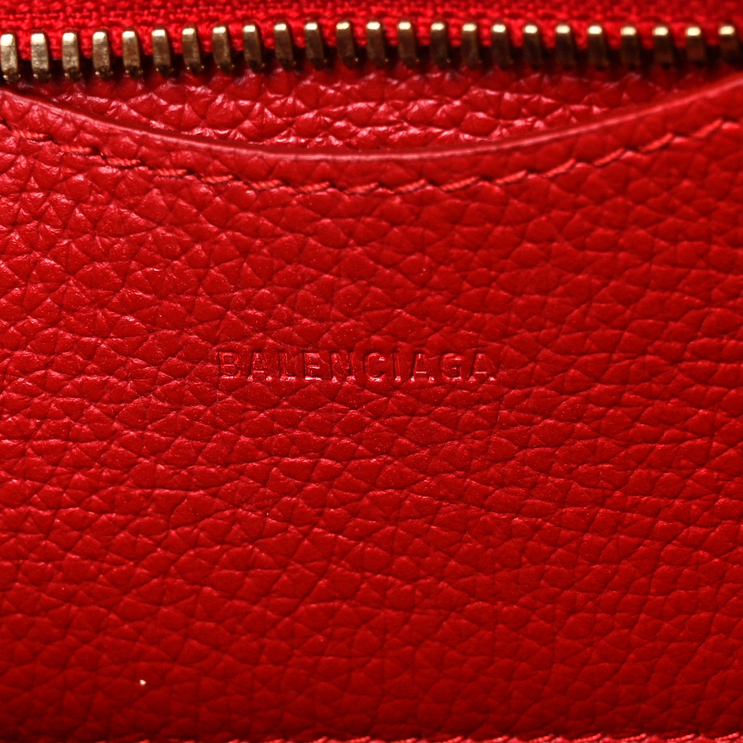 Balenciaga Grained Calfskin Neo Classic Gold Hardware Nano City Crossbody Medium Red 5 of 7