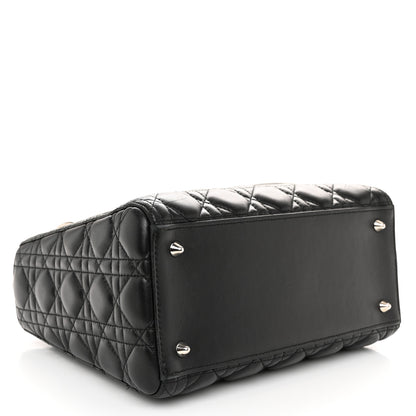 Christian Dior Lambskin Cannage Medium Lady Dior Crystal Strap Black 4 of 11