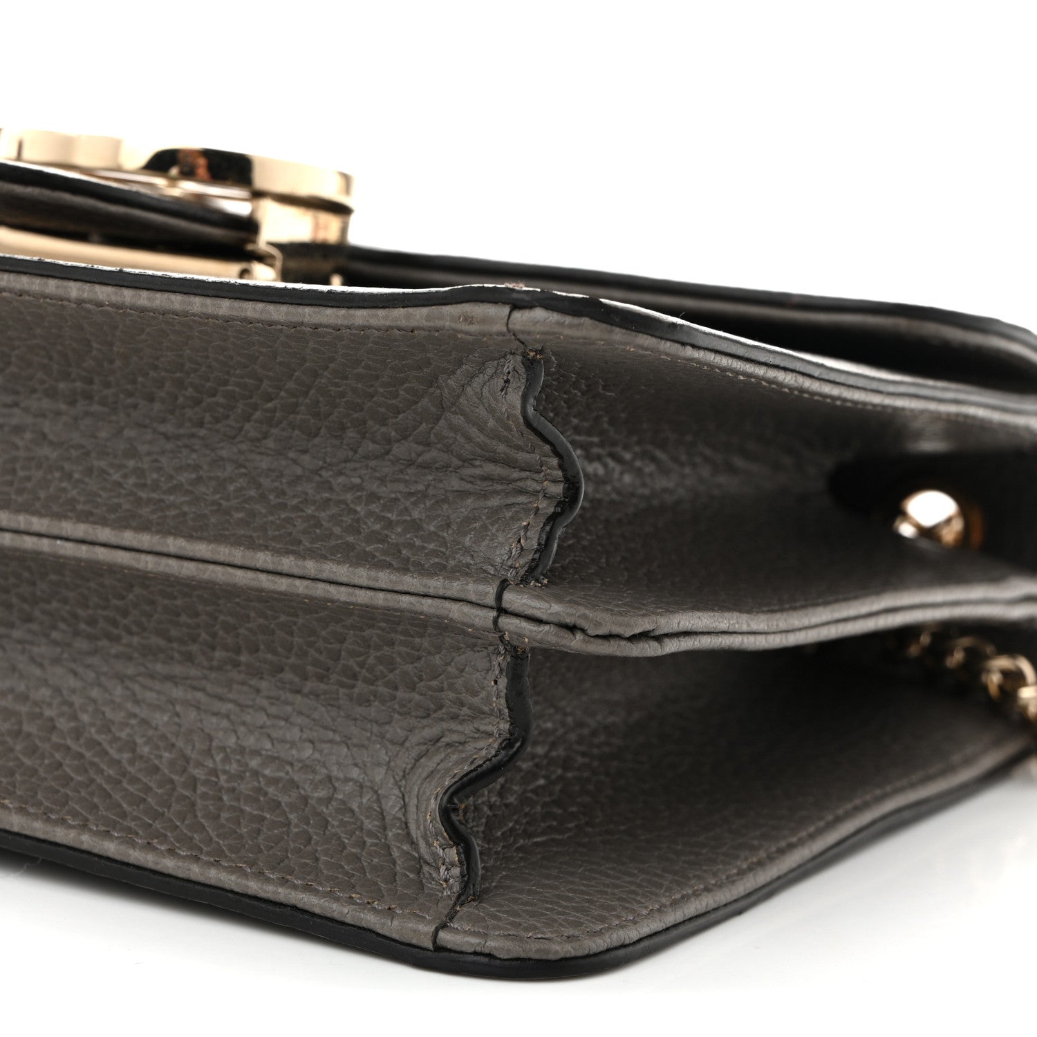 Gucci Dollar Calfskin Small Interlocking G Shoulder Bag Loess 10 of 11