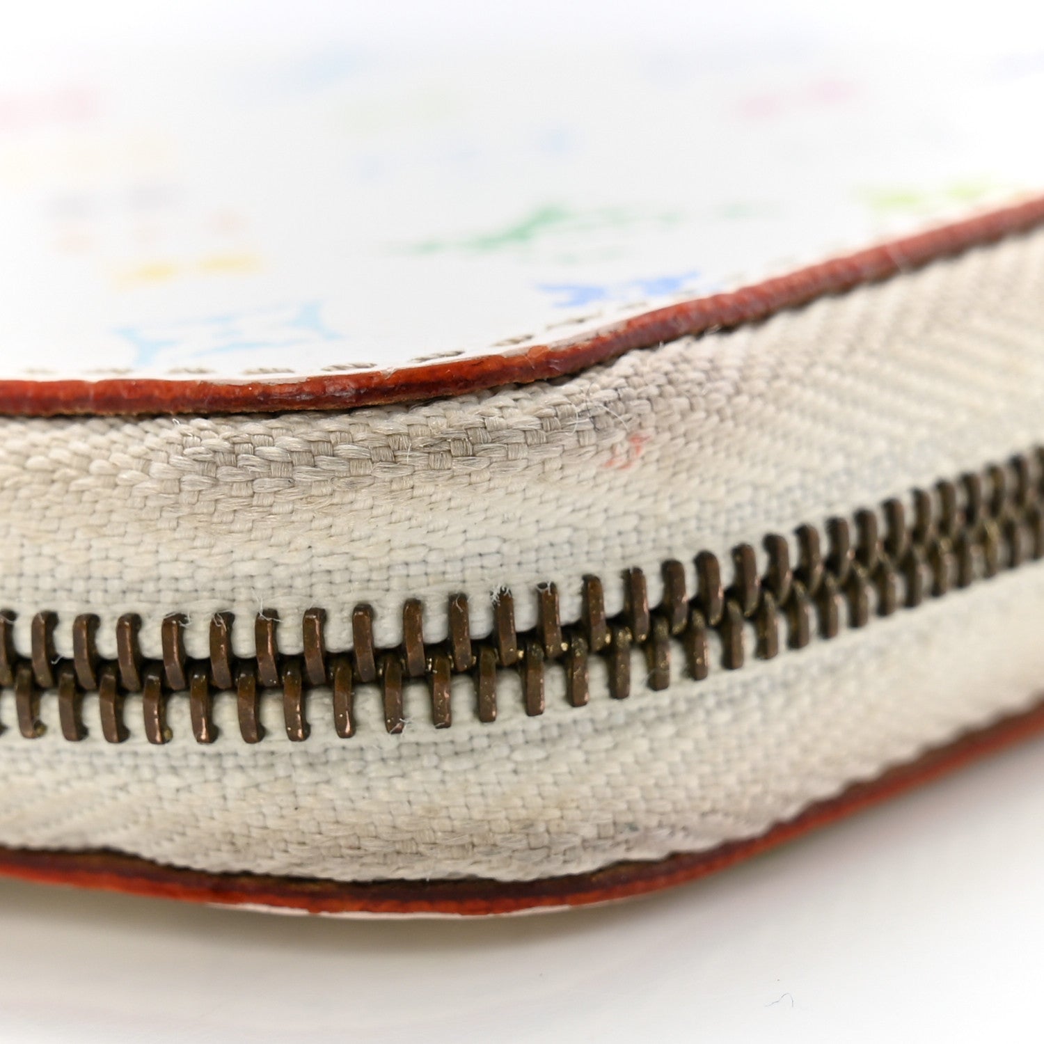 Louis Vuitton Monogram Multicolor Zippy Coin Purse Wallet White Litchi 11 of 12
