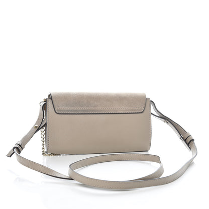 Chloe Suede Calfskin Mini Faye Shoulder Bag Motty Grey 3 of 11