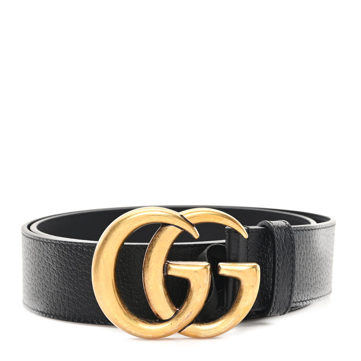 Gucci Textured Calfskin Double G 40mm Belt 90 36  Black 1 of 5