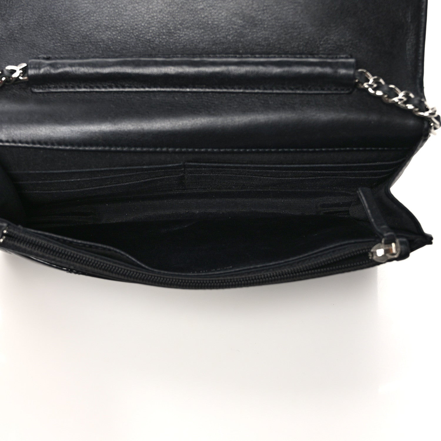Chanel Patent Quilted Brilliant Wallet On Chain WOC Black 5 of 10